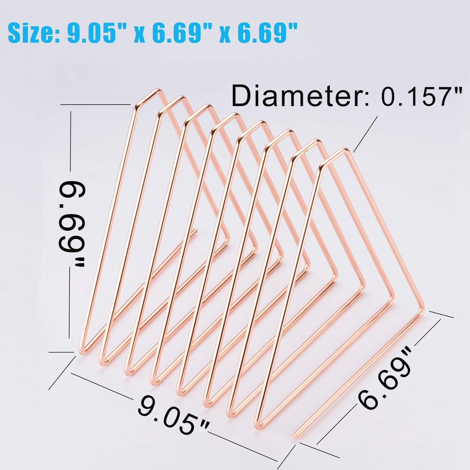File Folder Holder Stand for Desk, Creative 7 Slot Metal Desktop Magazine Book Shelf Folder Holder Rack Displays Organizer for Office, School & Home (Rose Gold) : Office Products