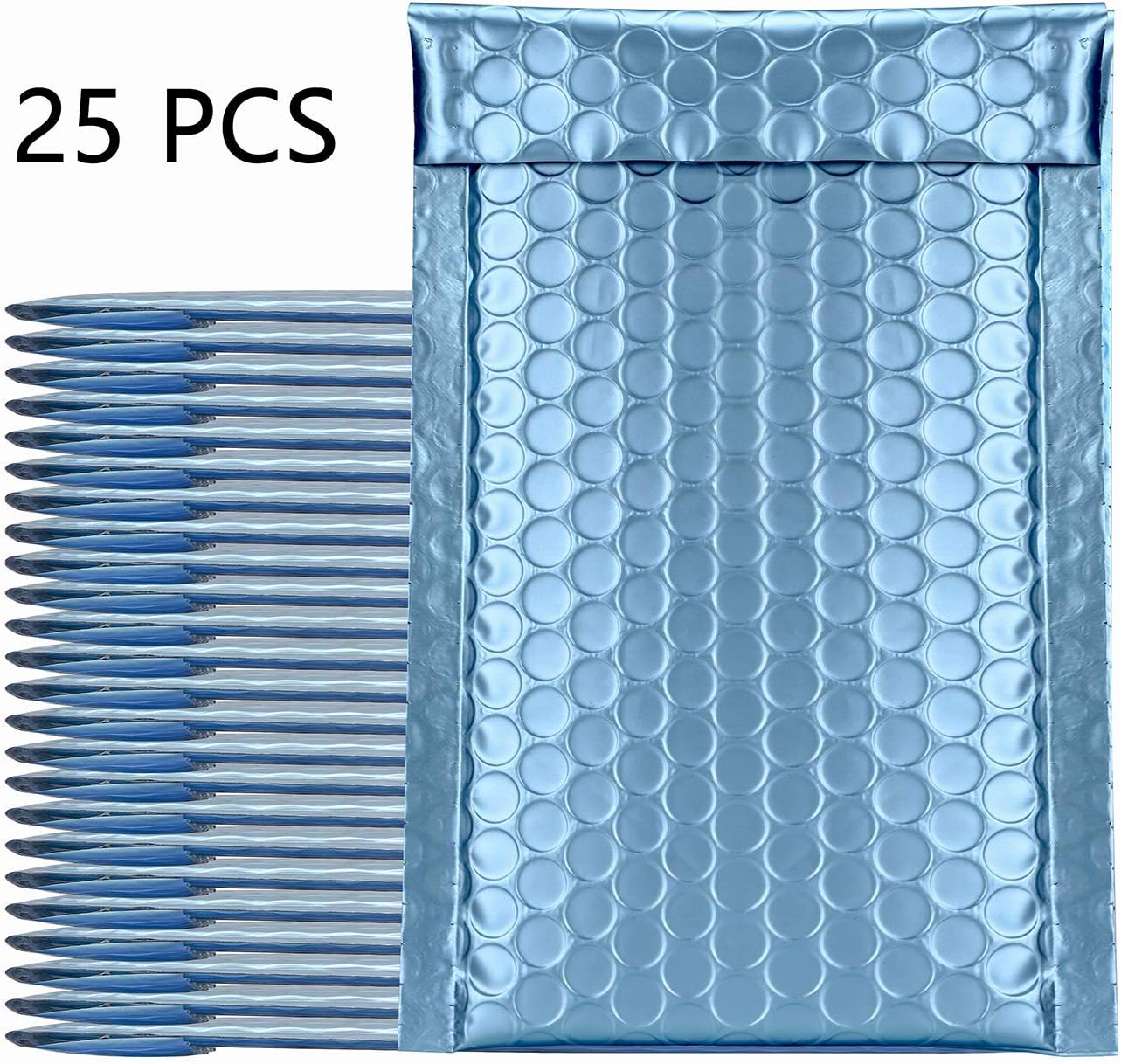Blue Mailer (4x8") Matte Glamour Poly Bubble Mailers Mailing Padded Envelopes -Extra Thick, Moist Resistance. : Office Products