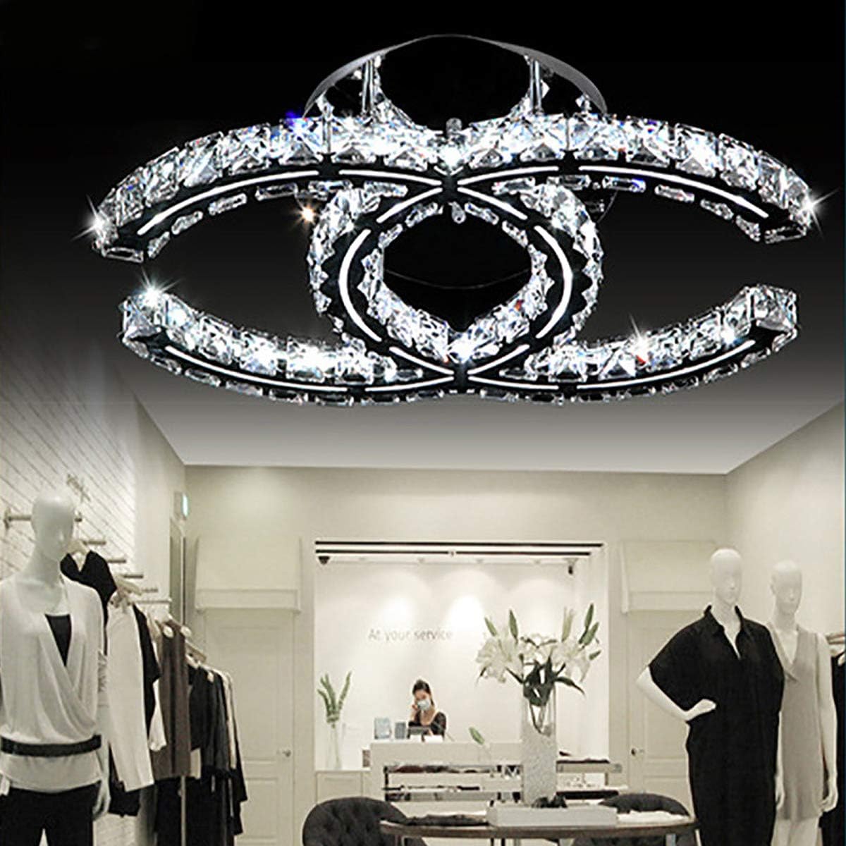 LED Deckenlampe Dimmbar Kreative K9 Kristall Deckenleuchte Restaurant