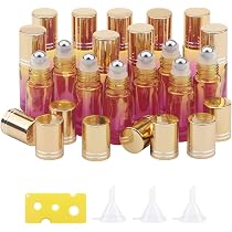 Amazon.com: Ellbest Botella de vidrio con ruedas de 0.2 fl oz para ...