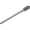 YUFUTOL SC-5L4 Tungsten Carbide Burr - 4” (101.6mm) Long Double Cut Carbide Burr File (1/2” Cutter Dia X 1”Cutter Length) with 1/4’’ shank, Cylinder with Ball Nose Shape, 1pcs