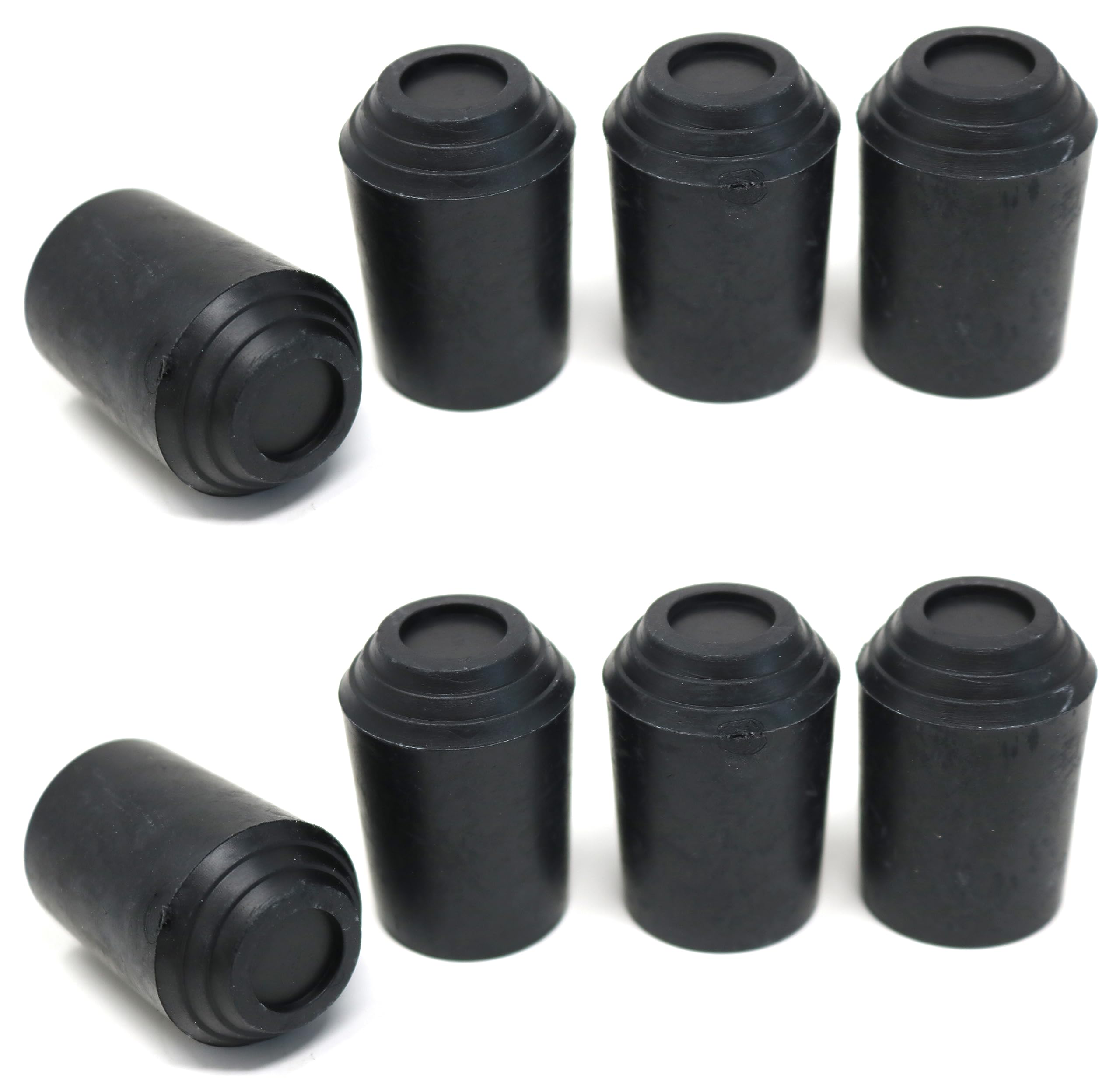 fiXte Small Replacement Walking Stick Cane Crutch Hiking Pole Rubber End Ferrule Black 22mm (8)