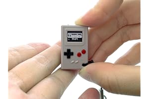 TinyCircuits Thumby Programmable Game Console Keychain – Retro Gaming Fun Mini-Console, STEM Learning, USB Rechargeable, 5 Preloaded Games (Gray)