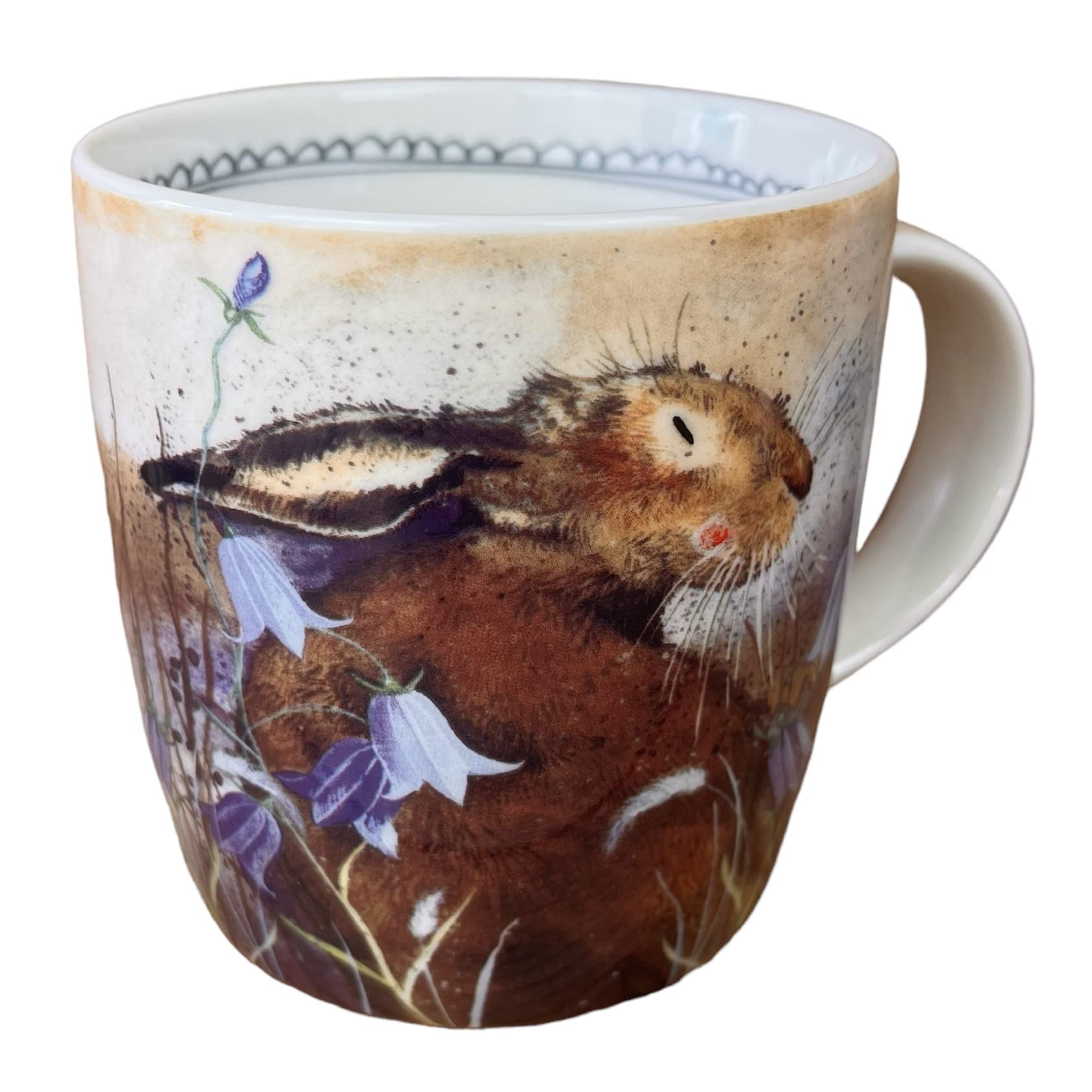 Alex Clark Hare and Harebells Mug - Wildlife - Original Artwork - Cup for Animal Lovers - Gift Ideas - Perfect for Coffee & Tea - Vegan Friendly - Designed in The UK...
