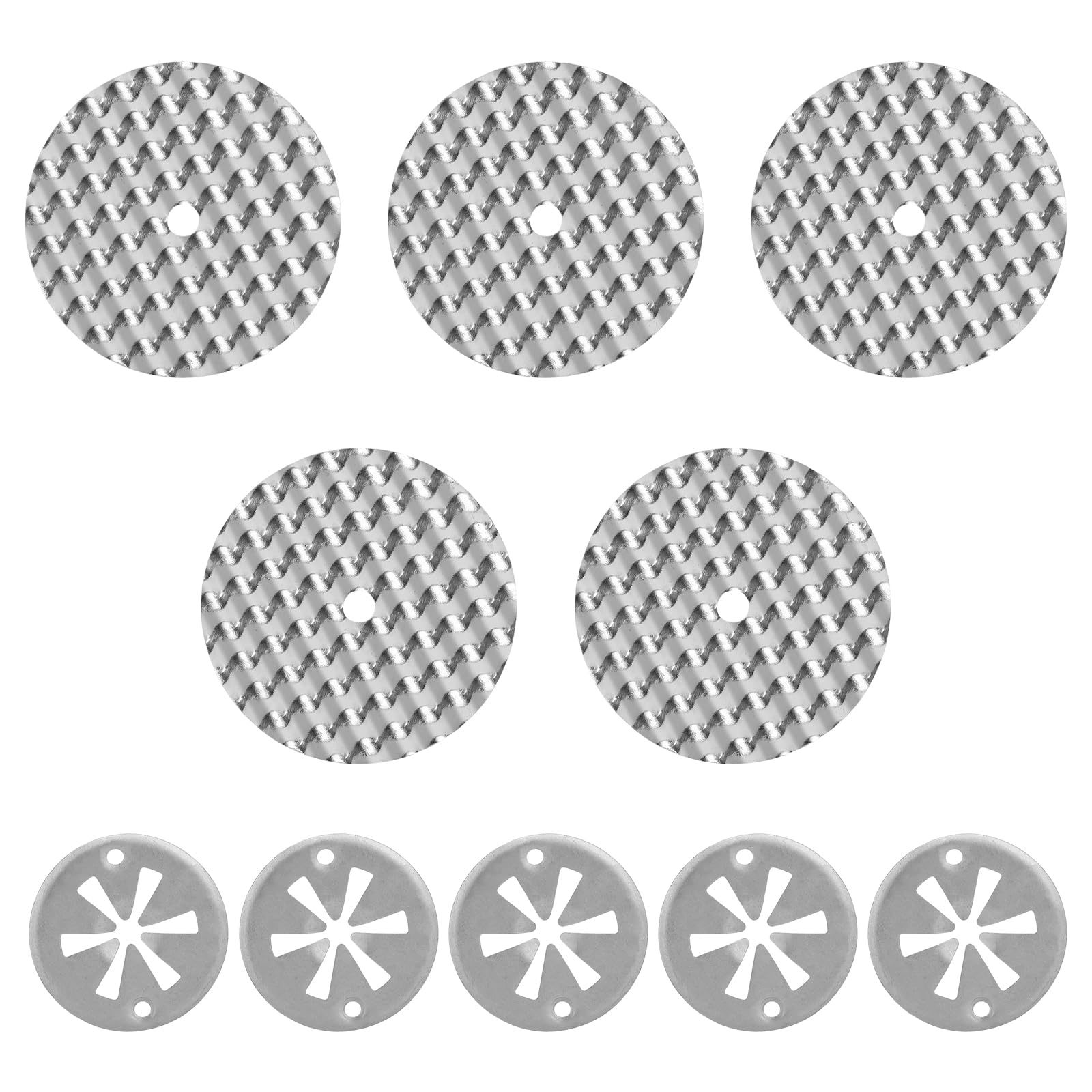 5 Sets Vehicle Heat Shield Repair Kit, φ30mm Zinc-plated Steel Locking Washers, φ52mm Stainless Steel Heat Shield Washers, Compatible with Most Car Models, OE Number N90335004