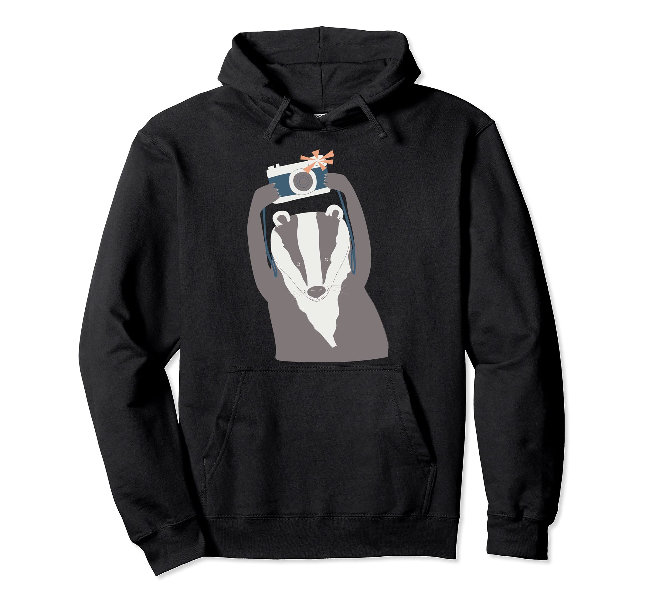 Spectacled Bear Camera Photographer Camping Campfire Hiker Pullover Hoodie