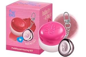 fwee Blurry Pudding Pot + Keychain SET | Airbrushed Blush & Lip, Buildable Pigment, Long-lasting, Lightweight, Easy to Blend,