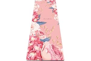 nuveti Yoga Mat Print Extra Thick TPE Non Slip Fitness Exercise Mat with Carrying Bag,72"x24" Extra Thick 6MM Exercise & Workout Mat for Yoga, Pilates Fitness and Floor Exercises