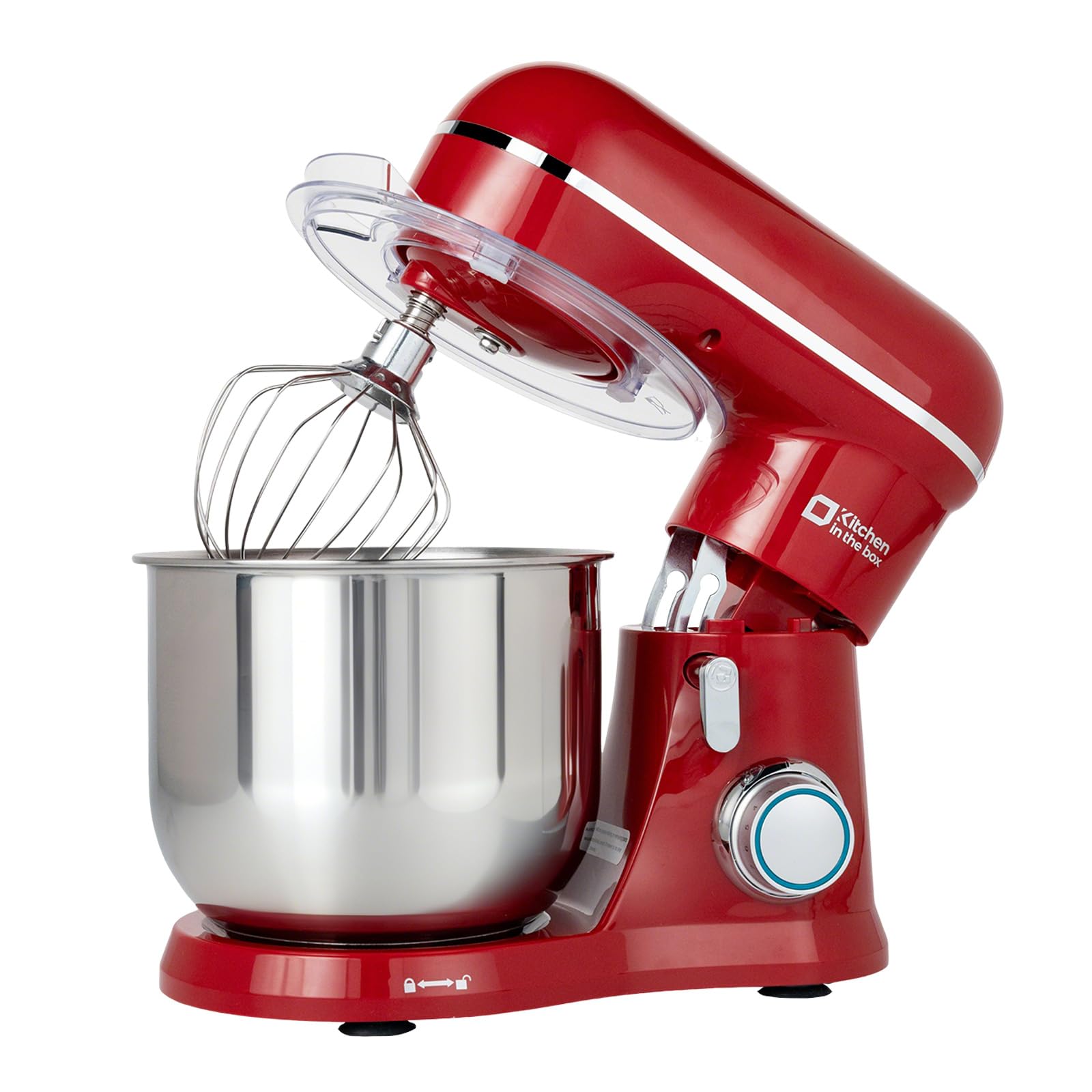 Photo 1 of Kitchen in the Box Stand Mixer, 3.5 QT Small Kitchen Electric Stand Mixers, 10-Speed Portable Lightweight Dough Mixer for Daily Use with Egg Whisk, Dough Hook, Beater (Red)
