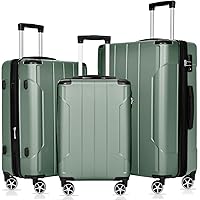 Amazon.com | AnyZip Luggage Sets 3 Piece Hardshell Suitcase Set PC