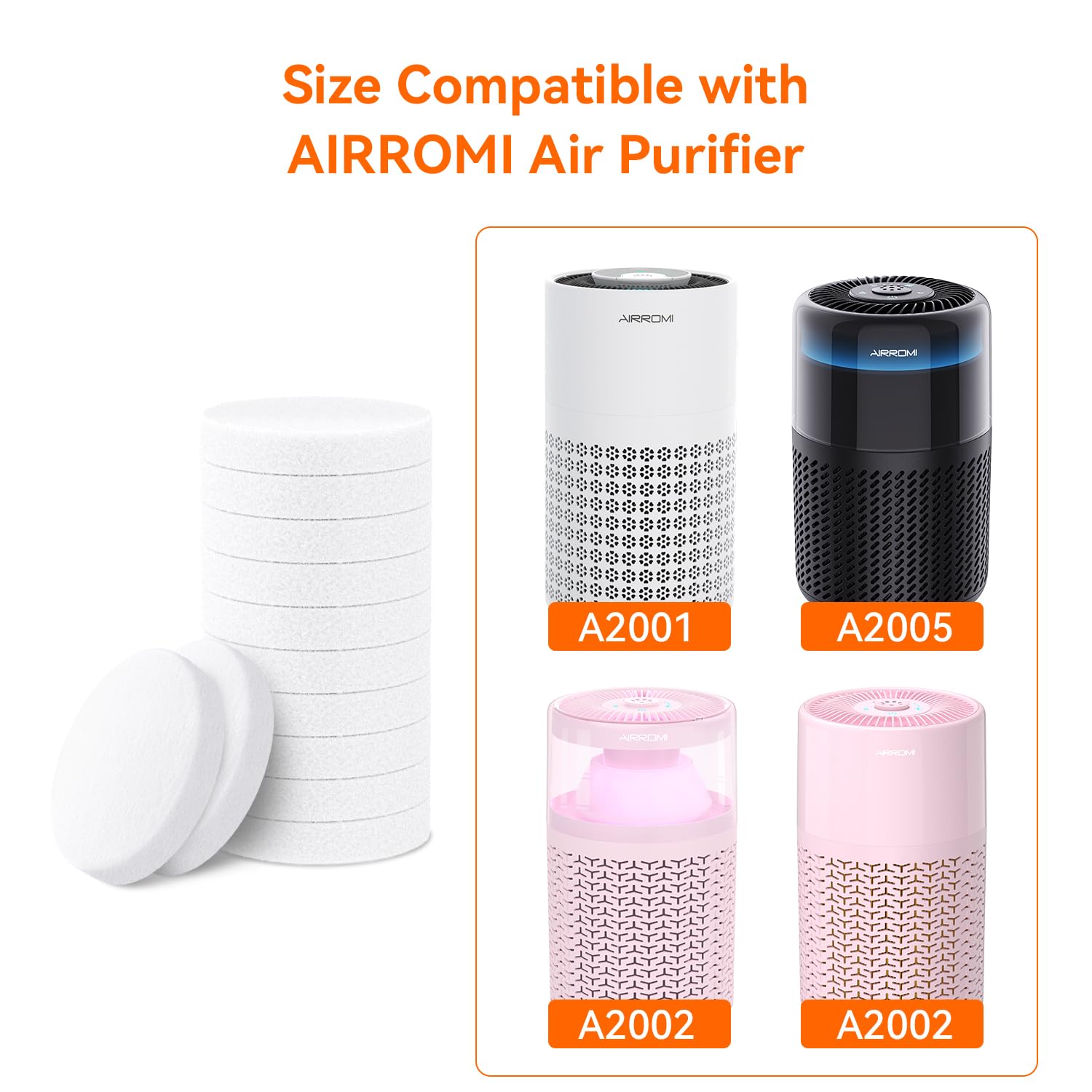 AIRROMI Aromatherapy Cotton Pads compatible with A2001, A2002, and A2005 Pet Air Purifiers for Better Sleep, Ideal for Pet Owners 1 Pack of 12