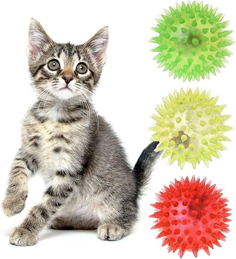 Lunji Luminoso Pelota Juguetes para Perro Gato – 3 Piezas – Color ...