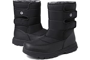 ZIITOP Mens Snow Boots Womens Winter Boots Waterproof Fur Lined Warm Lightweight Ankle Boots High Top Slip On Anti-Slip Casual Outdoor Shoes Booties