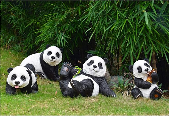 FRP, Simulación, Adornos De Animales Panda, Jardín Urbano Al Aire ...