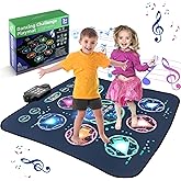 Dance Mat, Electronic Dance Mixer Rhythm Step PlayMat,Dance pad Game Toy for Girls Boys,Christmas/Festival/Birthday Gift for Kids, Built-in Music,24 Challenge Levels,Age 3-4 6 7 8 9 10 11 12+ Year Old