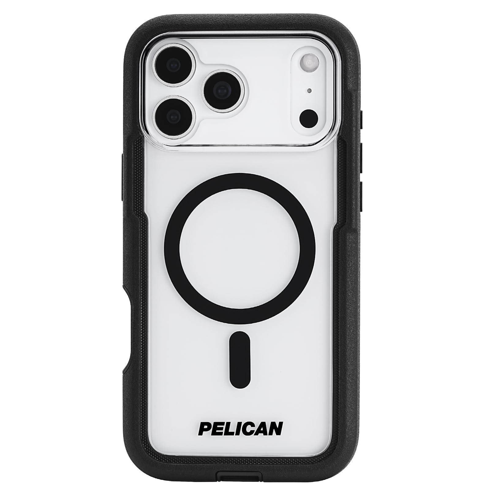 Photo 1 of Pelican Voyager iPhone 17 Pro Max Case [Compatible with MagSafe] Rugged Phone Case, 24ft Military-Grade Drop Protection - Heavy Duty Cover w/Belt Clip Holster for iPhone 17 Pro Max - Black/Clear