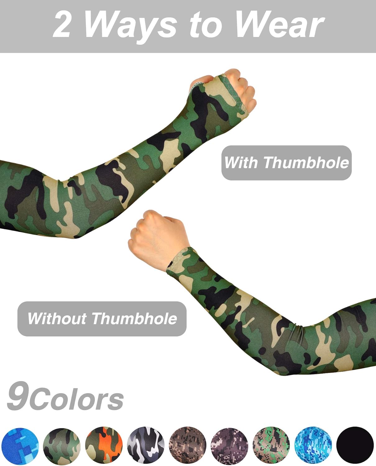 Bememo 10 Pairs Unisex Arm Sleeves UV Protection Arm Cover Ice Silk Sleeves Elastic Cooling Arm Sleeves for Outdoors Driving Cycling (Color Set 1) : Clothing
