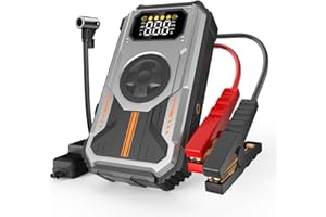 Eigotrav 10-in-1 6000A Car Jump Starter with 150PSI Air Compressor Portable Car Battery Booster Pack (7.5L Gas/6L Diesel) 12V