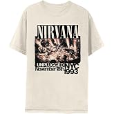 2Bhip Nirvana Unplugged NYC 1993 Grunge Concert Graphic T Shirt Natural | Officially Licensed Nirvana Merch, 100% Cotton Crewneck Tee, Unisex Men Women, Short Sleeve, 90s Grunge Concert Era