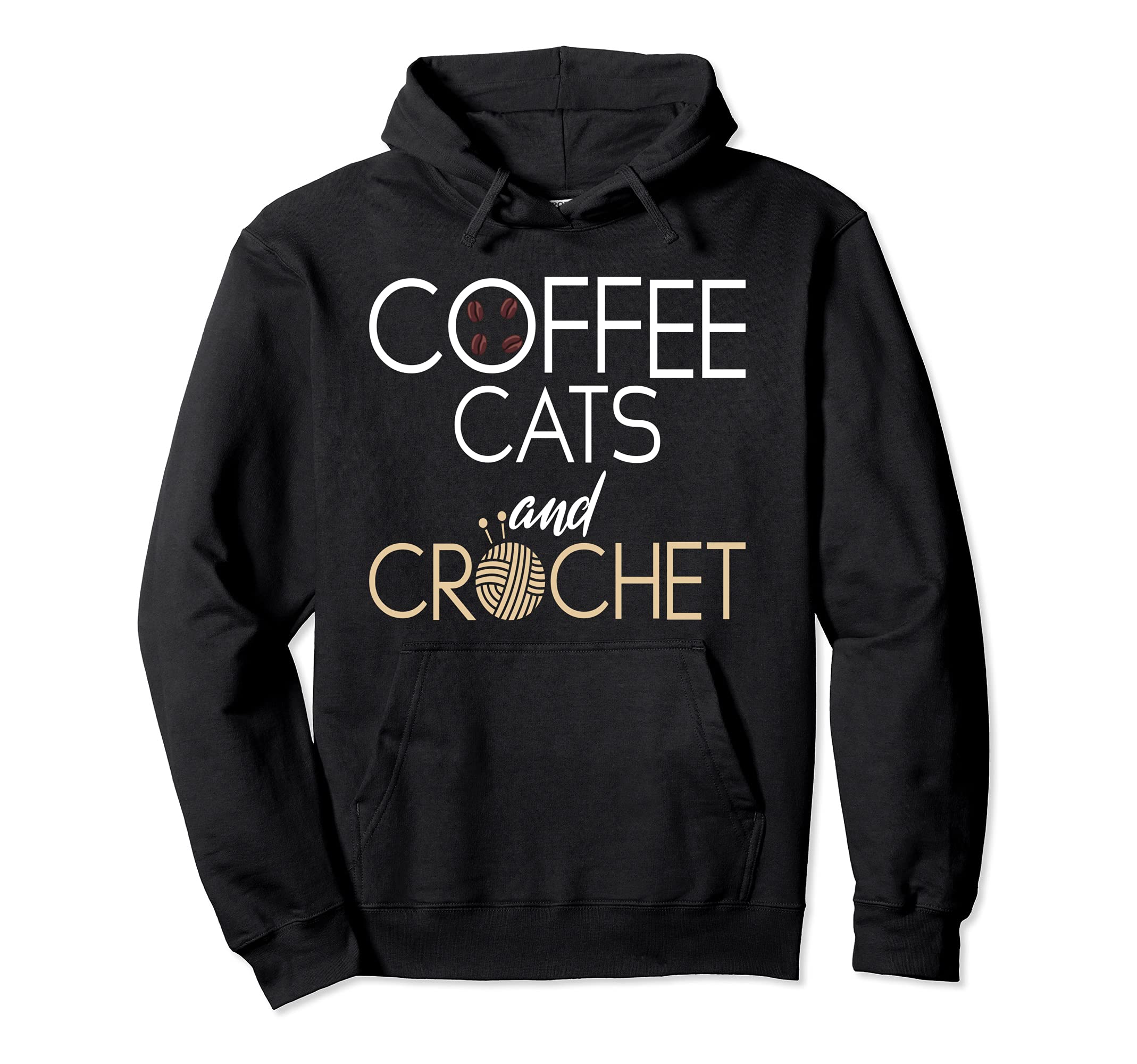 Coffee And Crochet Knitters Funny Knitting Lover Pullover Hoodie