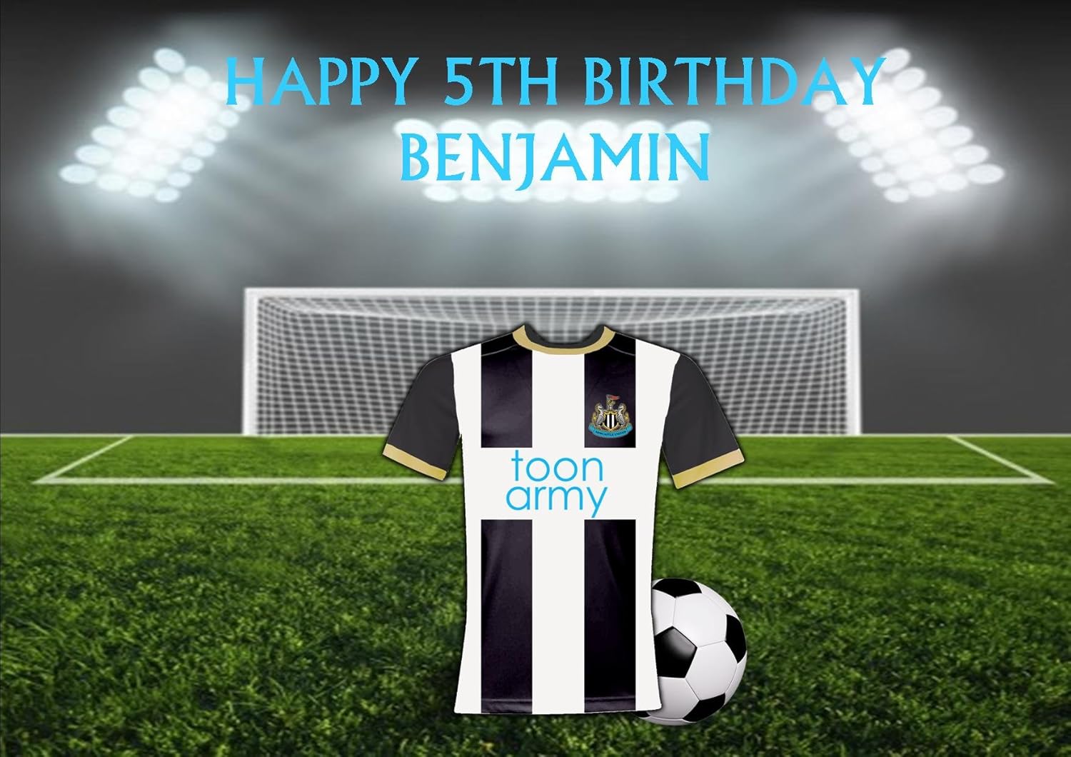 Novelty Personalised Birthday Newcastle United Fc 1 X A4 Premium Easy Peel Edible Icing Sheet Cake Topper Decoration Amazon Co Uk Grocery