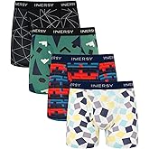 INNERSY Men's Breathable Mesh Boxer Briefs Cooling Moisture Wicking Underwear 4-Pack