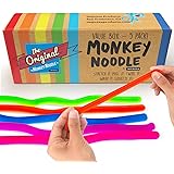 Impresa - 5 Pack Original Stretchy Fidget Sensory Toys for Kids and Adults - Monkey Noodles - Stretches from 12 Inches to 8 F