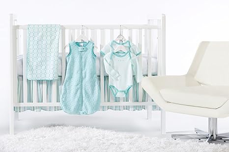 turquoise crib skirt