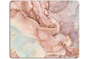 UTGYRRIK Mouse Pad, Square Mousepad, Personalized Premium-Textured, Non-Slip Rubber Base Mouse Mat, Waterproof Gaming Mouse Pad for Wireless Mouse, Computers, Laptop, Office, Home (Pretty Marble)