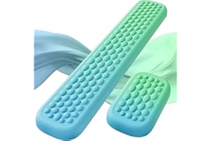 Lekvey Keyboard Wrist Rest, Wrist Rest for Computer Keyboard - Silky Memory Foam Wrist Rest for Keyboard and Mouse, Wrist Pad for Keyboard, Typing Pain Relief Wrist Support for Keyboard, Green Blue