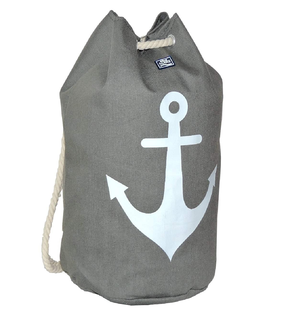 Borse Sacca Marinaio AQUA DI MARE Borsa Mare Grande a Sacco in Cotone Uomo  Donna Zaino mare ANCORA/GRIGIO urban-earth.co.uk