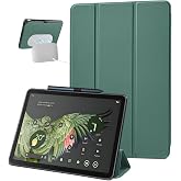 SSS&middot;GRGB Case for 11-inch Google Pixel Tablet 2023 Release, Adjustable Viewing Angle Protective Trifold Stand Slim Cover with Pencil Holder Compatible with Charging Speaker Dock, Midnight Green