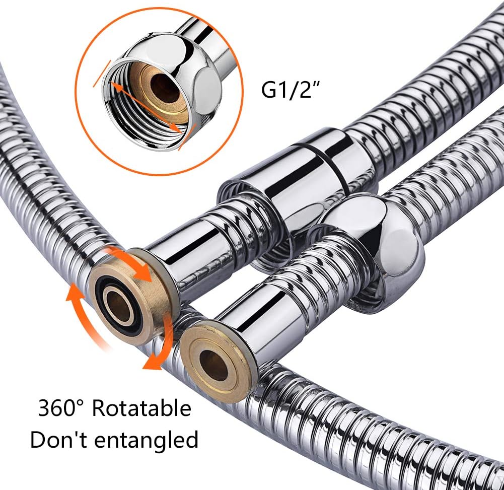 GRIFEMA COMPLENTO-G851 1/2 Inch 1.5m Shower Hose Made of Stainless Steel, Anti-Kink & Anti-Explosion and Leak Proof Hose Pipe - Image 4
