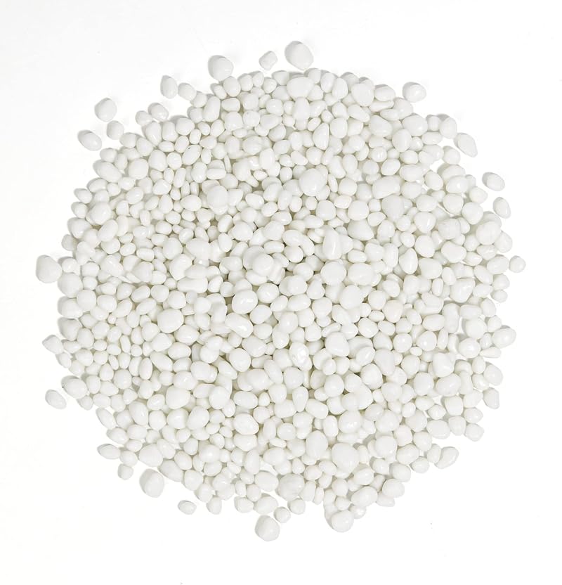 T4U Tumbled Chips Stones Crushed White Gravels 2LB Natural Rock Pebbles