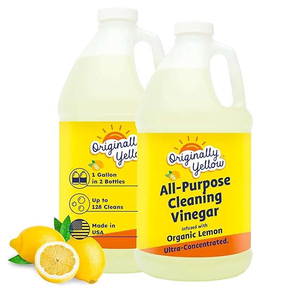 ORIGINALLY YELLOW LEMON WHITE VINEGAR FOR CLEANING PURPOSE...