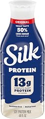 Silk Protein Complete Plant Protein Milk, Original, Dairy Free, Lactose Free Plant Based Milk with 13g Protein per Serving, 4