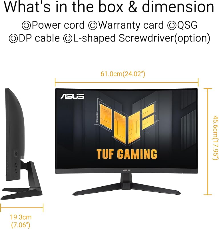 TUF Gaming VG27VQM1B 27 Zoll 280Hz FHD Curved Gaming Monitor