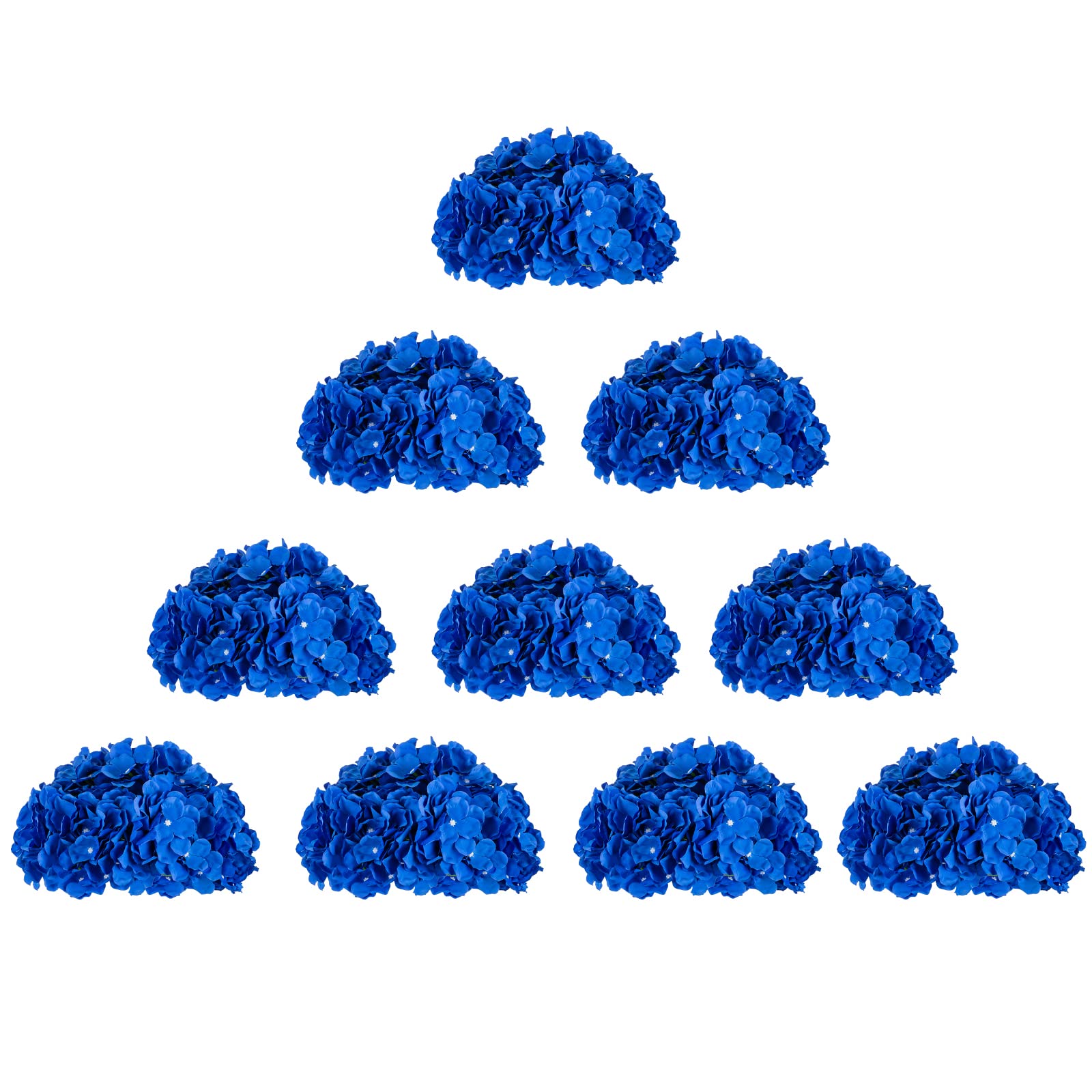 Photo 1 of BLOSMON Hydrangea Artificial Flowers Ball Centerpieces 10 Pcs Fake Flowers Royal Blue Silk Hydrangea Flower Balls Faux Hydrangeas Floral Arrangements Bouquet for Wedding Home Room Table Decoration