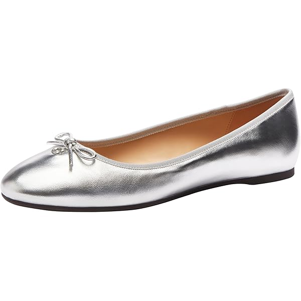 Amazon.com | Coach Women's Abigail Metallic Leather Ballet Flat