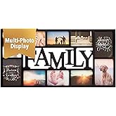 kieragrace KG Family 10 Opening Collage Frame - 14.5" by 28.5", Fits 4-5" x 7" and 6-4" x 6" Photos, Black