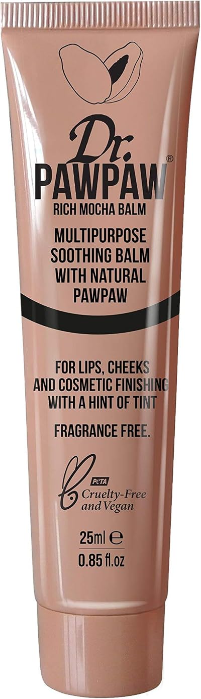 Dr. PAWPAW Rich Mocha Balm 25ml - Hydrating Lips, Skin, Hair, Cuticles - Natural