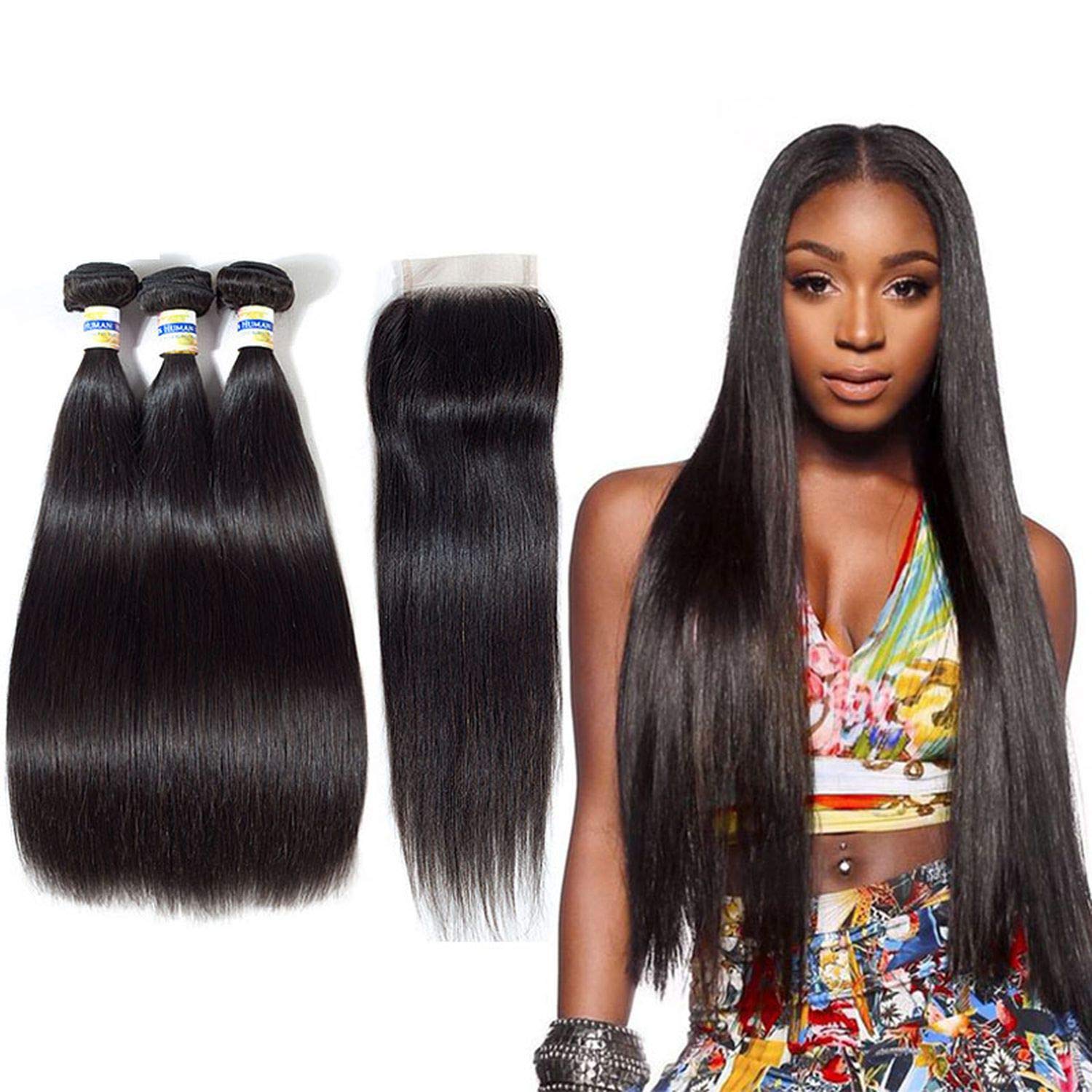 Amazon Com Peruvian Hair Bundles With Closure Body Wave Bundles