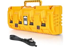 SIMPLE PLUS+ 4-Port Fast Charger Replace for Dewalt 12v/20v Max 20v/60v Multi Battery Charger Station, DCB104 Battery Charger