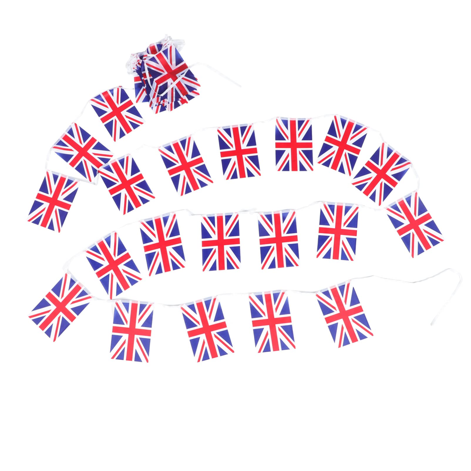 BESPORTBLE British Flag Decoration Union Jack String Flag Banner for Home Office Party Sports Events National Day Celebrations