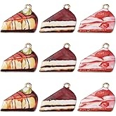 KitBeads 30pcs Enamel Cake Charms for Jewelry Making - Cartoon Afternoon Tea Dessert Mixed Colors Sweet Food Bulk