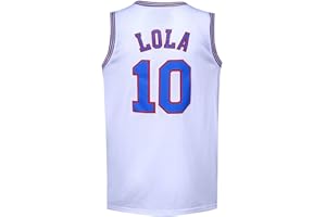 BOROLIN Men's Basketball Jersey #10 Lola Space Movie Sports Shirts 90s Hiphop Party Clothing