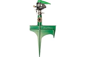 Rain Bird P5RLSP Plastic Impact Sprinkler on Large Metal Spike, Adjustable 0° - 360° Pattern, 25' - 41' Spray Distance