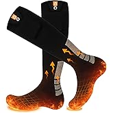 Heated Socks with 4 Heating Levels 6000mAh Rechargeable Electric Heating Socks Washable Thermal Sock Winter Warming Hiking Sock for Adult Men Women Skiing Biking Fishing Running Outdoor Activities