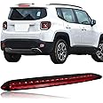 KEEGTBOX High Mount Stop Lamp LED Third Brake Light Assemblies Compatible with Jeep Renegade SUV 2015-2023 Rear Center LED 3rd Brake light Replacement (Smoke)