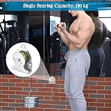 Jubaopen 3PCS Mounted Pulley Block 190kg Load Single Crane Ball Bearing Swivel view 6
